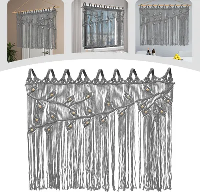 Image de Rideau de fenêtre, rideau de décoration de porte, rideau de cloison, rideau de fenêtre, Gris