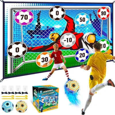 Produktbild von Fußball Spielset Sportspaß Weich Flanell Fußballtore Spielset+2 Balls für Kinder