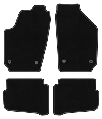 Image de Tapis de sol en moquette pour Seat Ibiza III 6L 2002-2008 (à hayon) – jeu 4 pièces, noirs, sur mesure – Wielganizator BASIC