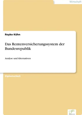 Produktbild von Das Rentenversicherungssystem der Bundesrepublik