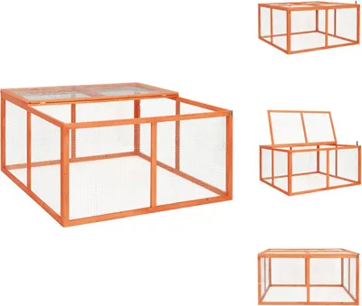Immagine prodotto di vidaXL Conigliera 124x120x60 cm in legno massiccio di abete - Habitat e recinti per piccoli animali