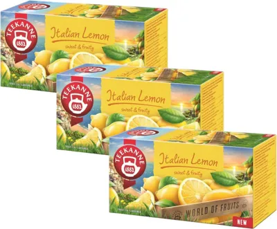Produktbild von Teekanne italienische Zitrone Tee 60 Beutel - Früchtetee Zitronentee Ländertee