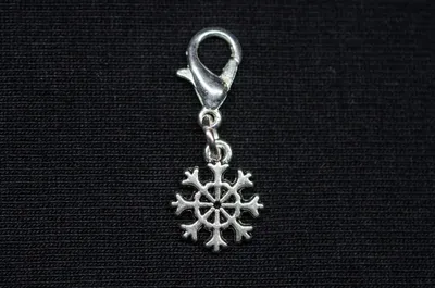 Produktbild von Schneeflocke Charm Anhänger Eisblume Miniblings Schnee Weihnachten Winter 13mm