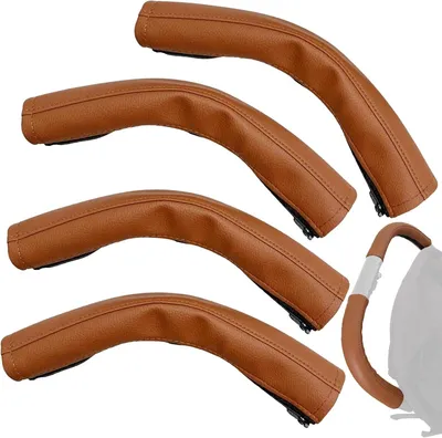 Produktbild von Handbeschützer für Kinderwagenhandgriff, 4 Stück, braun, wasserfest, universal passend