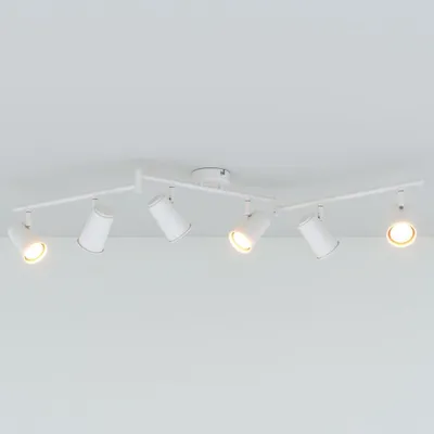 Produktbild von hoftronic LED Deckenleuchte 24W 2070lm 2700K Schwenkbar Weiß 6 Flammig