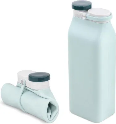 Produktbild von Famanu Faltbare Trinkflasche 600 ml - Blau