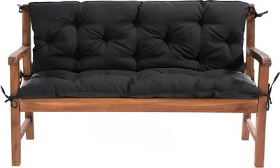 Produktbild von Gartenbankauflage Schwarz 150x60x50 Bankauflage Bankkissen Sitzkissen Sitzpolster Auflage Sitzbank Sitzkissen Mayaadi Home