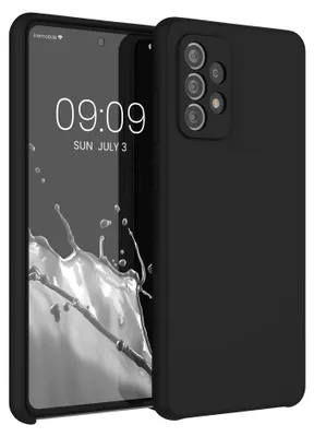 Produktbild von kwmobile Handyhülle für Samsung Galaxy A72 Hülle - Case Silikon - Kabelloses Laden - Schutzhülle Cover in Schwarz