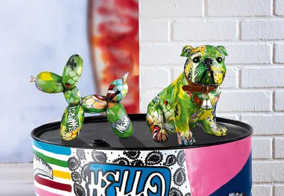 Produktbild von Casablanca Figur, Hund, "Street Art", Bulldogge, Graffiti, Kunstharz, mehrfarbig, , L. 22 cm, B. 27 cm, H. 26 cm 37395