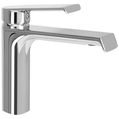 A close-up studio shot of a chrome faucet.