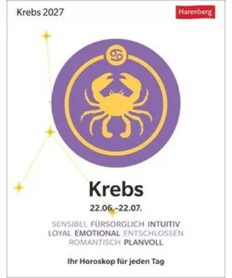 Produktbild von Krebs Sternzeichenkalender 2027 - Tagesabreißkalender - Ihr Horoskop für jeden Tag