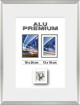 Produktbild von Portraitrahmen Alu Duo silber 18x24 cm
