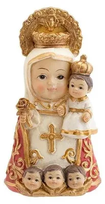 Figur Jungfrau von Covadonga, handbemalt, 9 cm, Harz
