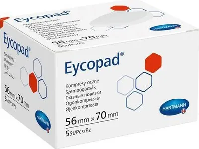 Image de Compresses oculaires Eycopad 56x70 mm non stériles 5 pces