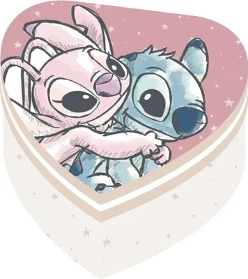Immagine prodotto di Disney Stitch 12x12x7 Cm Scatola a forma di cuore Rosa Rosa Taglia Unica