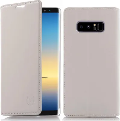 Produktbild von Samsung Galaxy Note 8 (N5110) Flipcover Echt-Leder Weiss