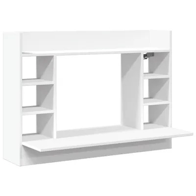 Zdjęcie produktu dla vidaXL Biurko ścienne białe 105x48x75 cm materiał drewnopochodny