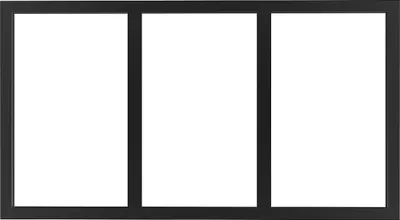 Produktbild von Industrielles Oberlicht aus pulverbeschichtetem Aluminium - B 73 x H 40 cm - Schwarz - BAYVIEW