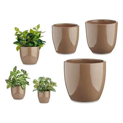 Obrázok produktu pre Sada kvetináčov Ibergarden CAZORLA-7006 Brown Taupe Clay