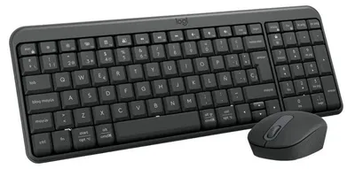 Produktbild von Logitech MK250 Compact Bluetooth Wireless Combo, Kabellos, RF Wireless + Bluetooth, QWERTY, Graphit, Maus enthalten
