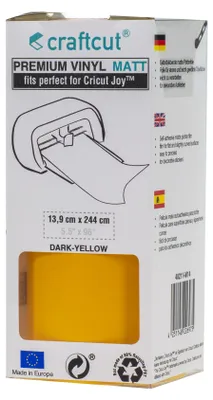 Produktbild von craftcut® Premium Plotterfolie matt 14 DARK-YELLOW 13,9 x 244 cm