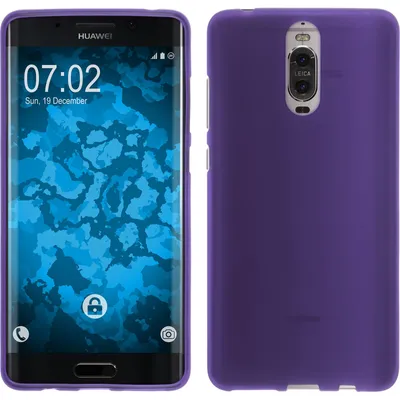 Produktbild von PhoneNatic Case kompatibel mit Huawei Mate 9 Pro - lila Silikon Hülle matt + 2 Schutzfolien