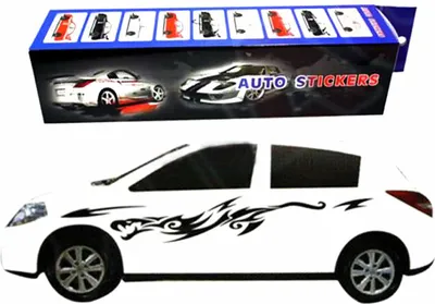 Image de Bande décorative bande latérale bande décorative voiture tatouage autocollant noir