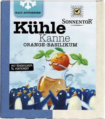 Produktbild von Kühle Kanne - Orange-Basilikum 16 Teepyramiden 40g