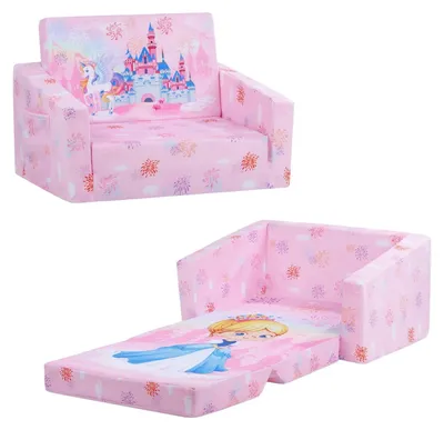 Productafbeelding van Solidchoice - Kindersofa 2-in-1 Vouwstoel voor Kinderen met Opbergtas