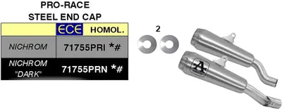 Immagine prodotto di Marmitta slip-on ARROW pro-race nichrom per Kawasaki Z 1000