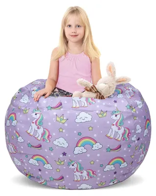 Produktbild von Großer Einhorn-Regenbogen-Sitzsackbezug für Kinder