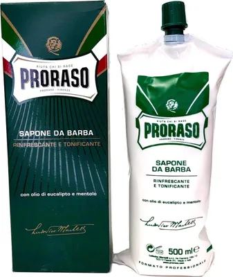 Produktbild von Proraso Refreshing Professional Shaving Cream with Eucalyptus Oil and Menthol 500 ml