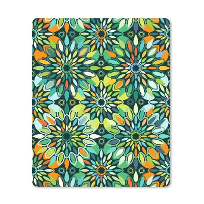 Produktbild von MuchoWow® Mauspad Mousepad Muster - Mandala - Grün 30x40 cm - Mousepads - Maus Mat - Pad - Mausunterlage - Mausmatten