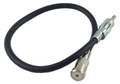 Auto PKW Radio Antennen Adapter DIN Stecker ISO Buchse mit Leitung 15cm – Produktansicht