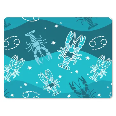 Produktbild von MuchoWow® Mauspad Mousepad Tierkreiszeichen - Krebs - Design 23x19 cm - Mousepads - Maus Mat - Pad - Mausunterlage - Schreibtischunterlage - Mauspad