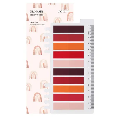 Produktbild von Ordinate-Crimson | Index Sticker Tabs | Pagemarker | Haftnotizen | Haftstreifen | Transparent Klebezettel | stationary supplies