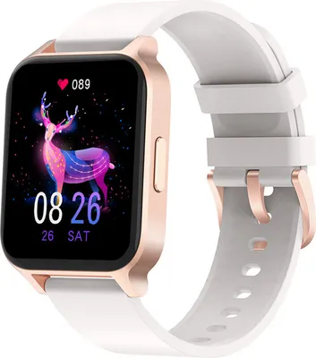 Image de Montre intelligente avec montre d'activité 1,7", moniteur précis de détection de la température corporelle, fréquence cardiaque, oxygène du sang, sommeil, 10 jours d'autonomie, noir