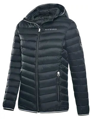 Produktbild von BLACK CREVICE- Damen Steppjacke mit Kapuze | Schwarz | Größe 46