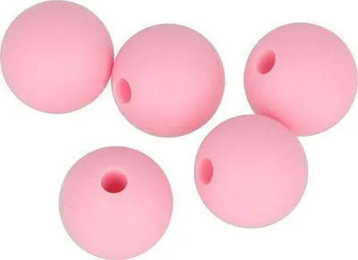 Immagine prodotto di Perlina in silicone rotonda x 5 - 10 mm - rosa