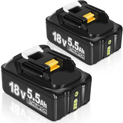 2er-Pack 5,5 Ah Li-Ion Akkus 18 V, kompatibel mit Makita 18 V