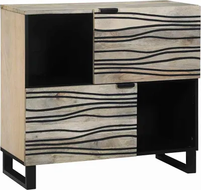 Obrázek produktu pro Komoda Bílá 80 x 33 x 75 cm masivní mangovníkové dřevo