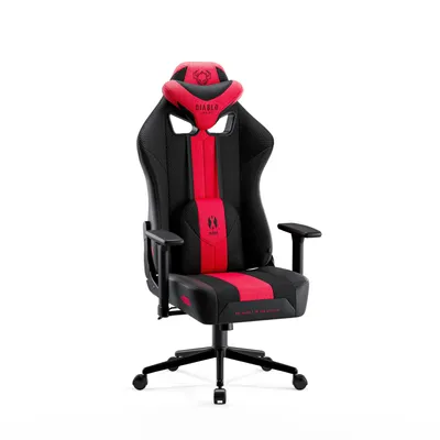 A gaming chair is shown against a white background.