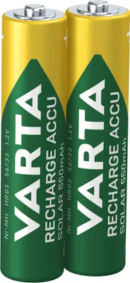 Produktbild von Varta Akku RECHARGE Solar AAA HR03 550mAh 2St.