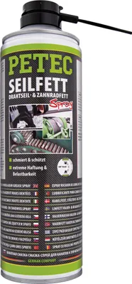 Produktbild von Petec Seilfett Spray Langzeitschmiermittel Drahtseil- & Zahnradfett 500ml 71650