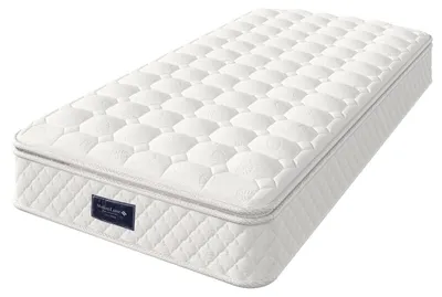 Immagine prodotto di Materasso a molle insacchettate da 90x200 cm con 7 zone in schiuma fredda, materasso a molle insacchettate modello H3, altezza 25 cm, rivestimento in microfibra di poliestere, colore bianco
