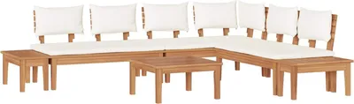 Produktbild von "im Sonderangebot" Gartensofa-set - elegantes Design - Sitzgruppe mit Sofa, Tisch - 4 pcs Braun und Creme - Terassenmöbel DEMöbel623624