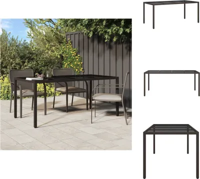 Produktbild von vidaXL Gartentisch Braun 190x90x75 cm Gehärtetes Glas und Poly Rattan -  Gartentische