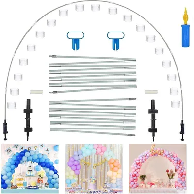 Productafbeelding van Ballonboog-set, 68-delig, half rond, voor feest, bruiloft, verjaardag, kerst