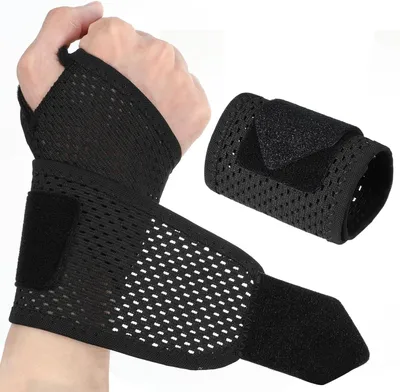Produktbild von Handgelenk Bandagen Fitness, Atmungsaktiv Bandage Handgelenk für Handgelenksverstauchungen für Sehnenscheidenentzündung oder Sport Für Rechte