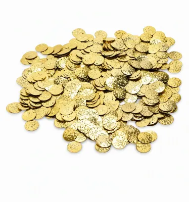 2000 Bauchtanz-Kostümmünzen, goldene Pailletten, DIY-Zubehör